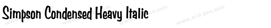 Simpson Condensed Heavy Italic字体转换